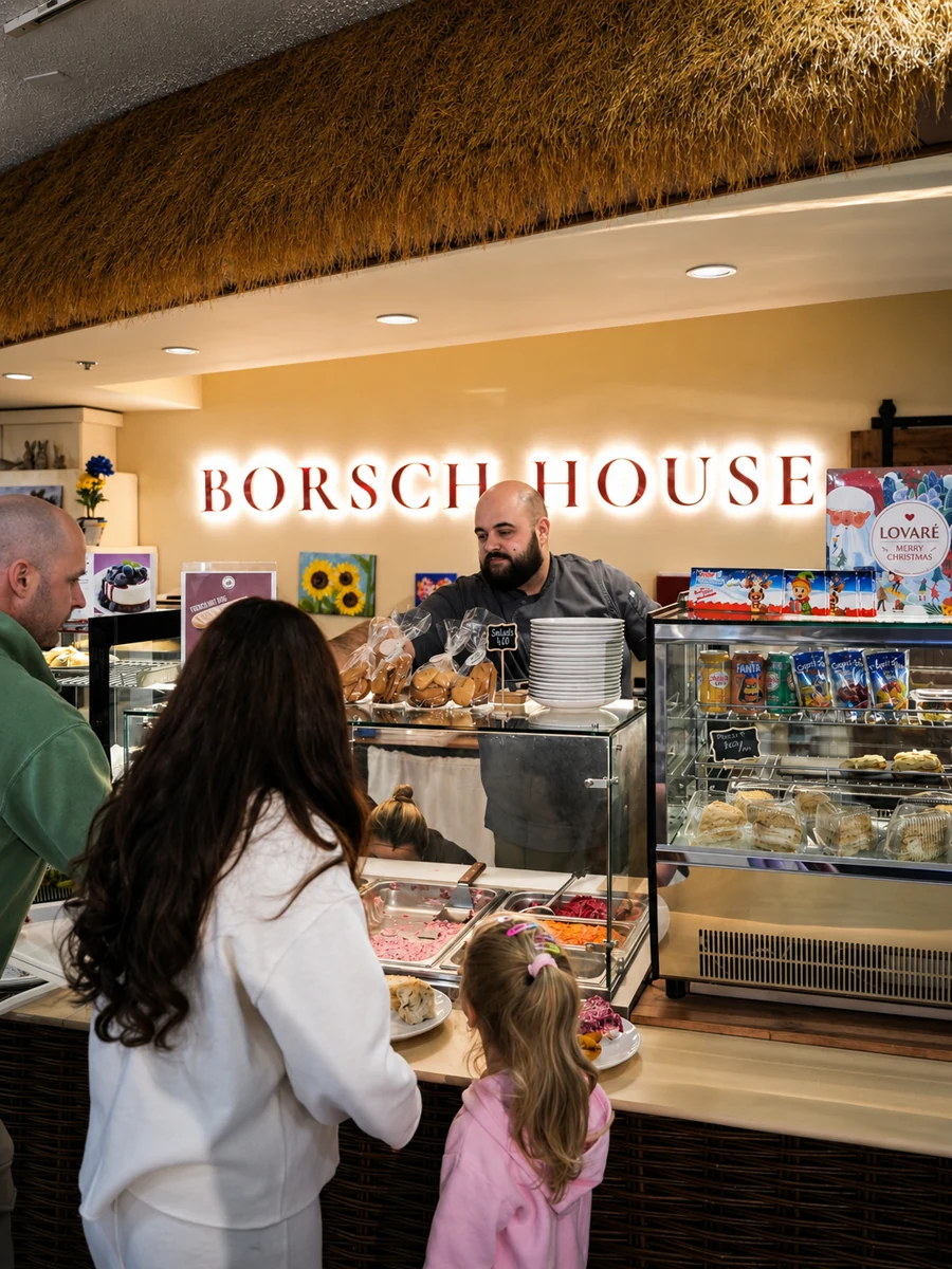 Guests at the Borsch House counter in Halifax